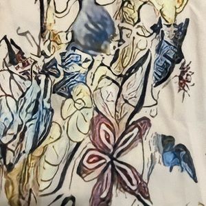 New 3/4 sleeve long loose fitting blouse sz L